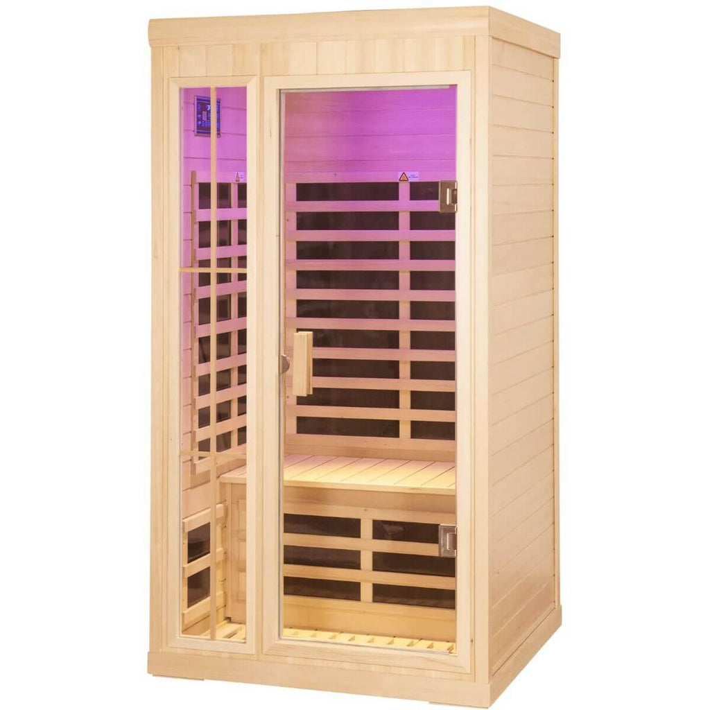 Ample-901PH 1-2 Person Far Infrared Sauna | Plus Size + App Remote | Value Offers
