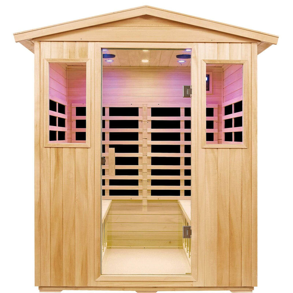 Garner-904VS 4 Person Outdoor Far Infrared Sauna