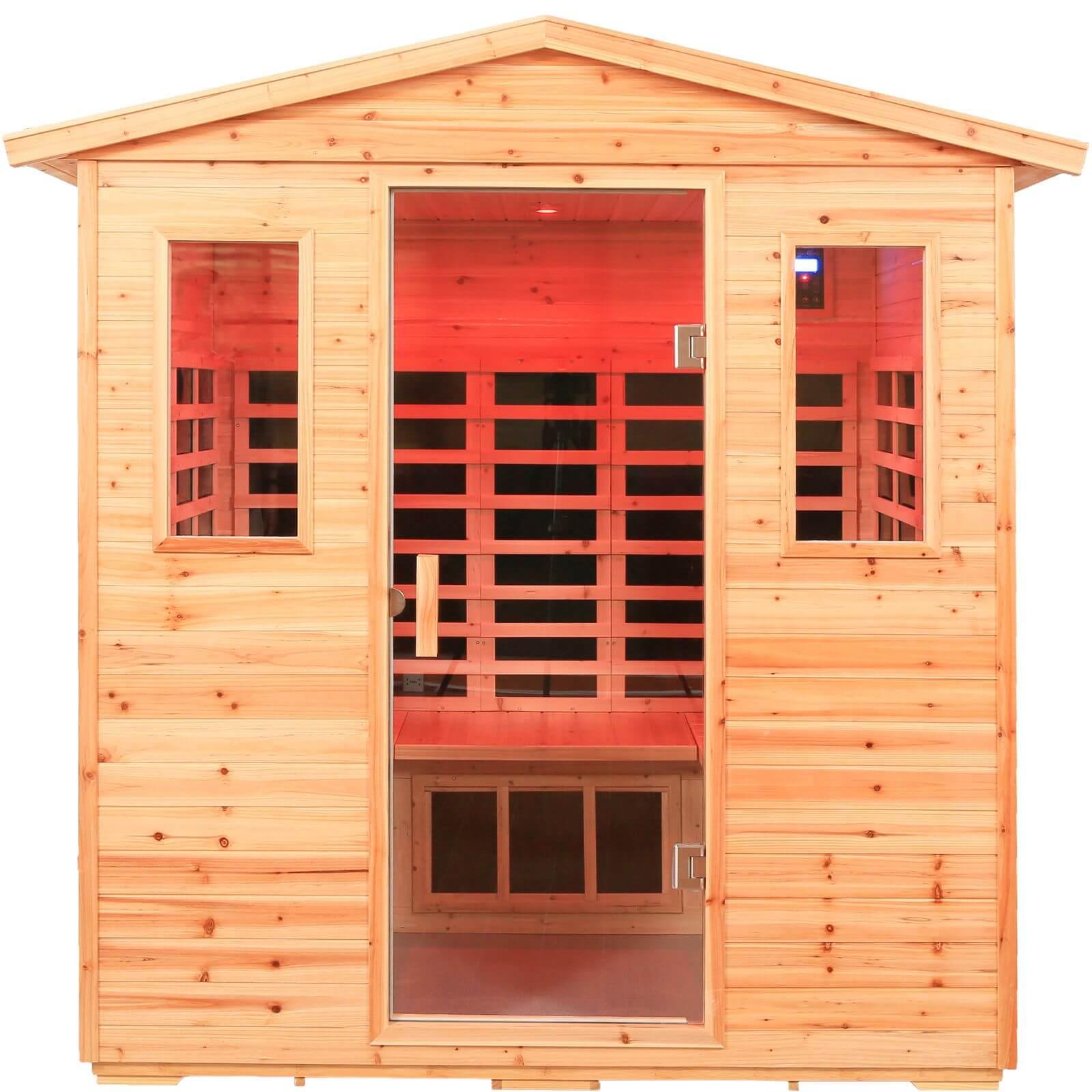 Garner-905VS 5 Person Outdoor Far Infrared Sauna | Extra-large Rich Space | Clearance Sale