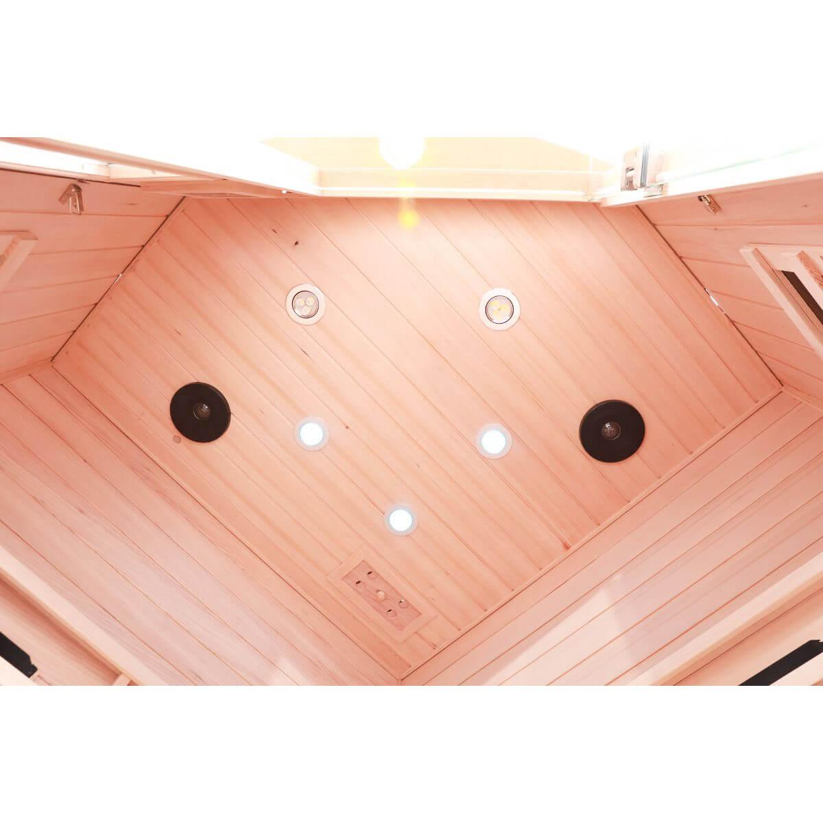 Maxwell-907BH Corner 2 Person Ultra-Low EMF Far Infrared Sauna