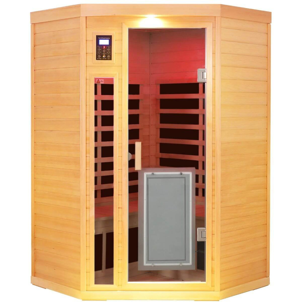 Maxwell-907BH Corner 2 Person Ultra-Low EMF Far Infrared Sauna