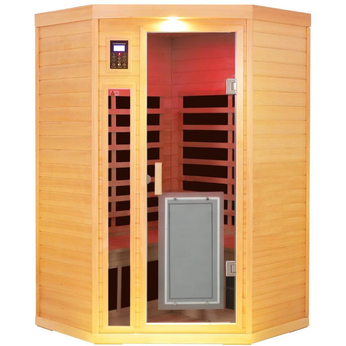 Maxwell-907BH Corner 2 Person Ultra-Low EMF Far Infrared Sauna