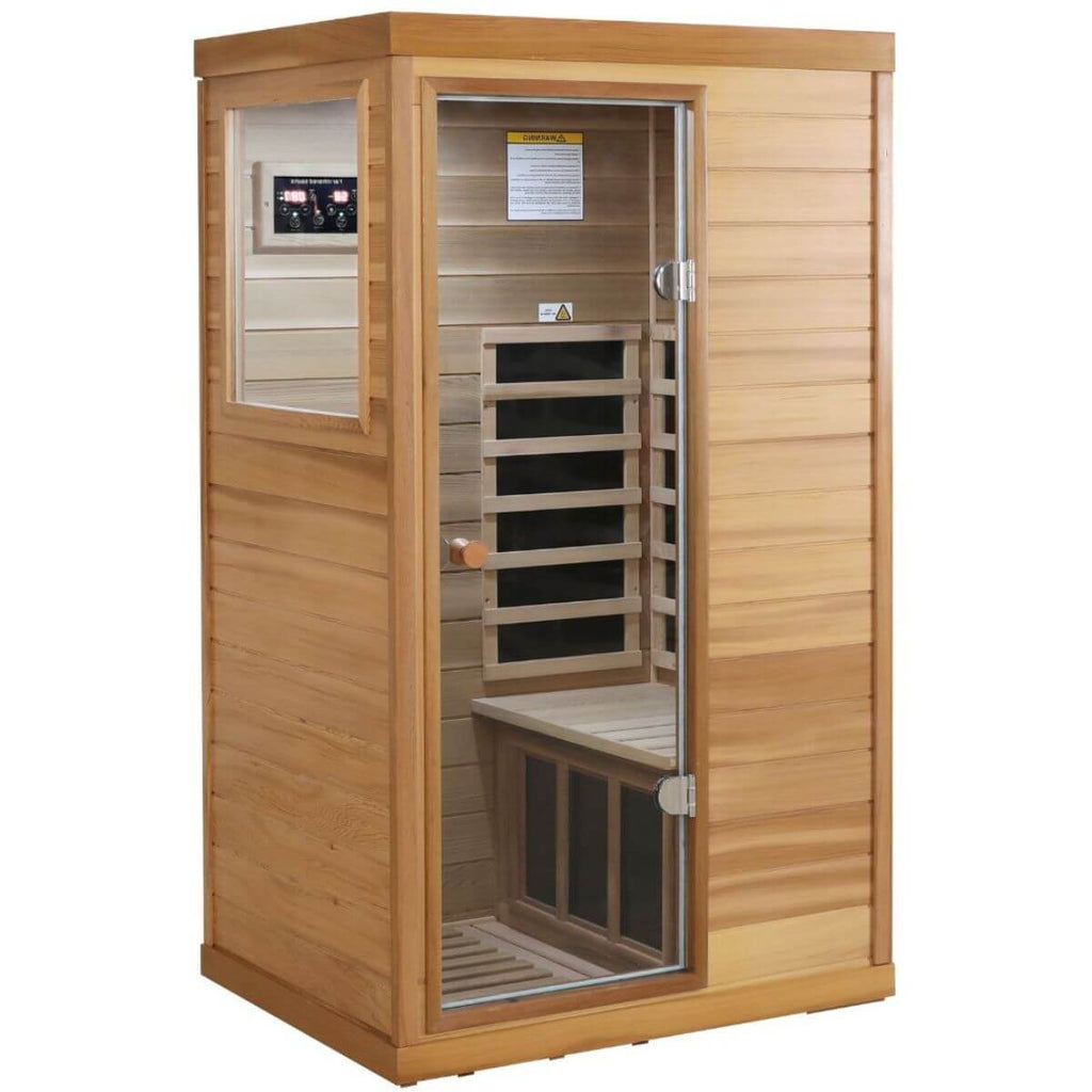 Sublime-909MR 1 Person Side Door Far Infrared Sauna in Red Cedar | Limited Stock Remaining