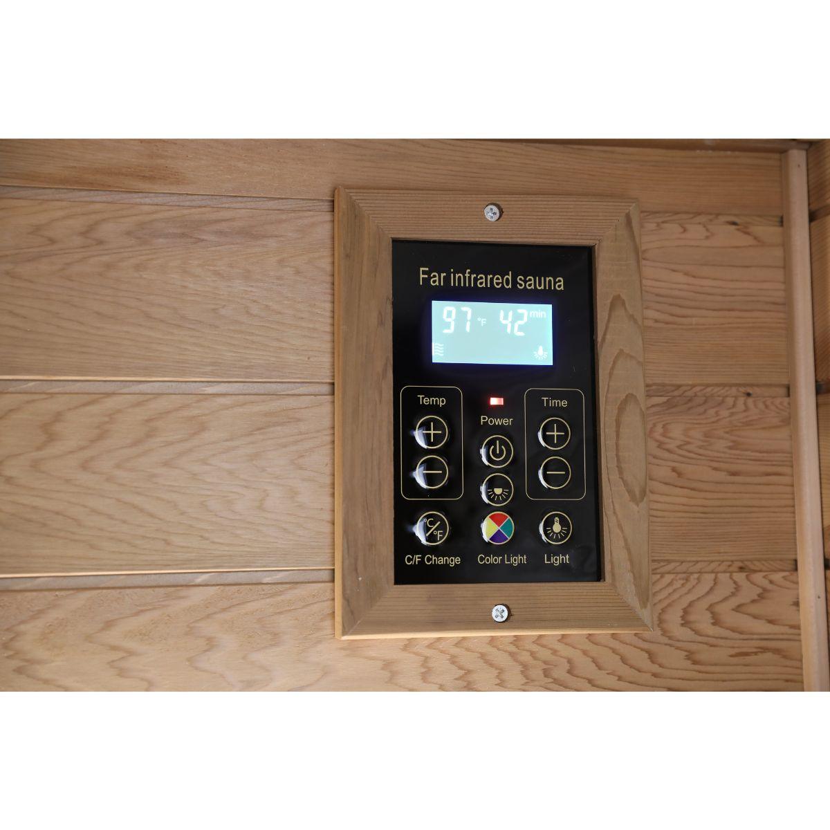 Wearwell-901VR 1 Person Outdoor Ultra-Low EMF Far Infrared Sauna in Red Cedar | Nature's Art, Noble Enjoyment