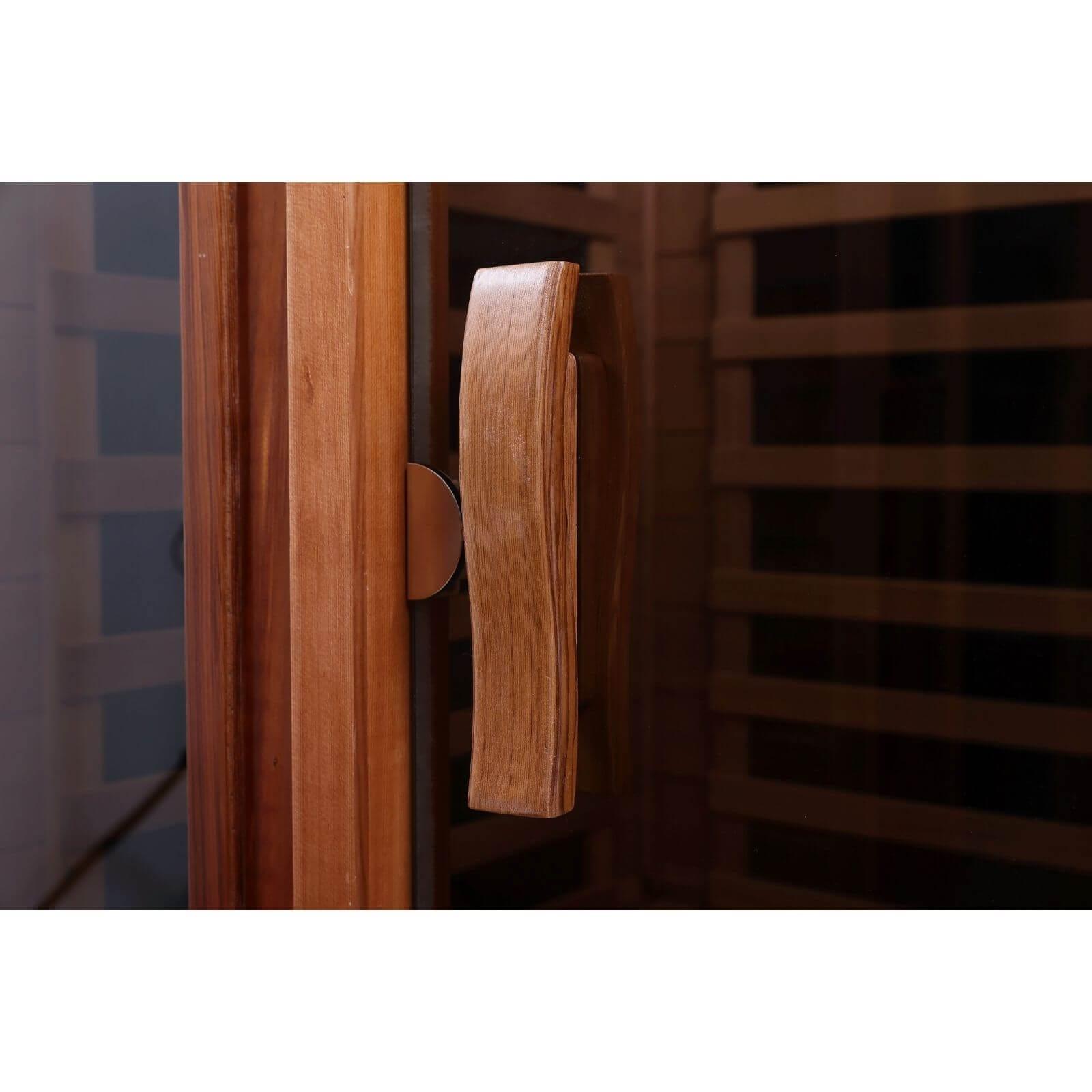 Wearwell-902VR 2 Person Outdoor Ultra-Low EMF Far Infrared Sauna in Red Cedar | Nature's Art, Noble Enjoyment | Value Sale
