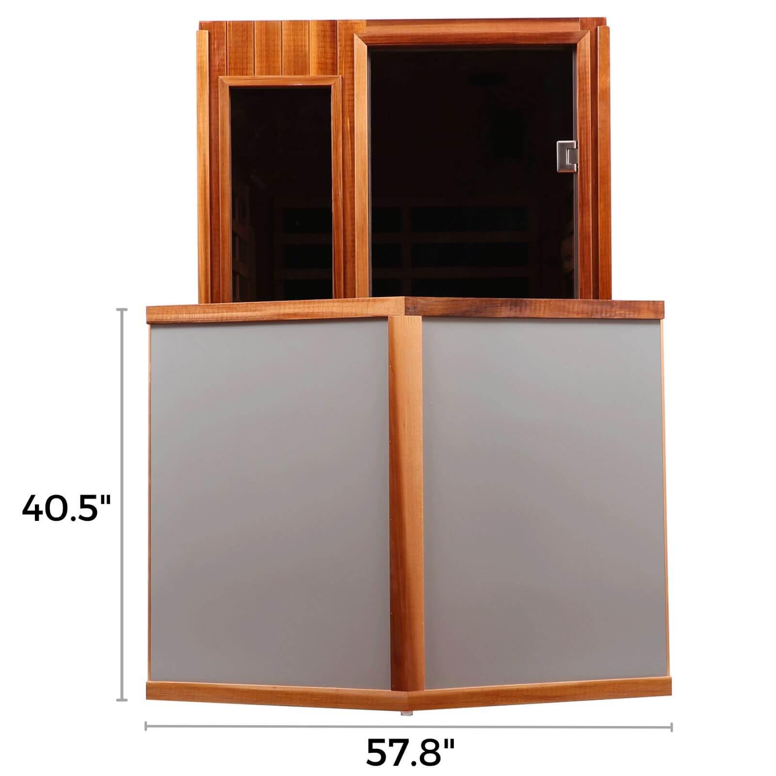 Wearwell-902VR 2 Person Outdoor Ultra-Low EMF Far Infrared Sauna in Red Cedar | Nature's Art, Noble Enjoyment | Value Sale