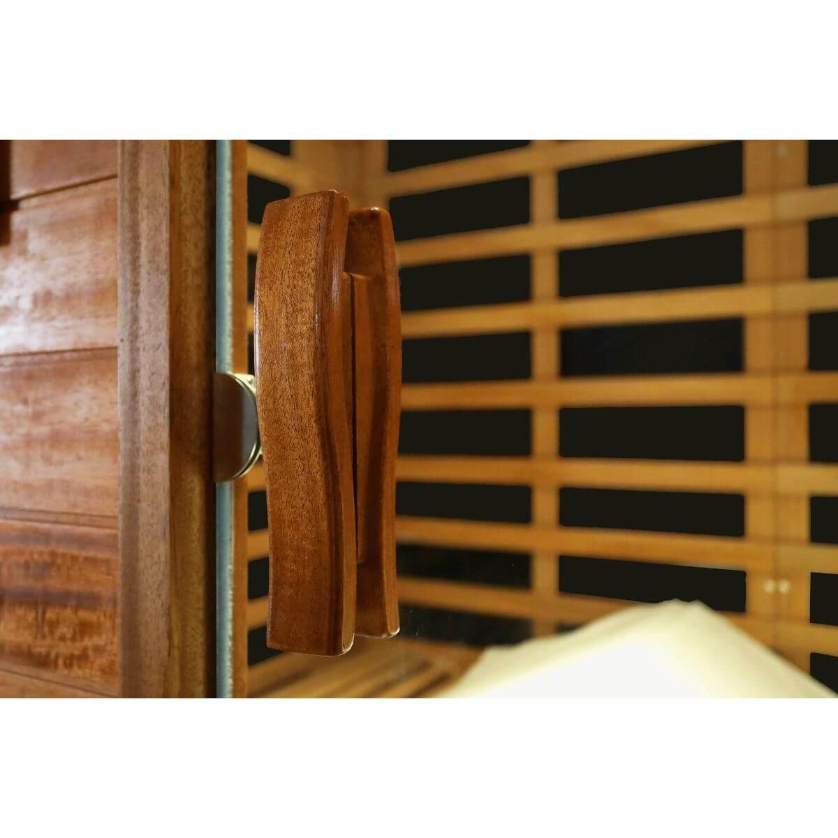 Wearwell-902VT 2 Person Outdoor Ultra-Low EMF Far Infrared Sauna in Mahogany | Value Sale