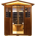 Wearwell-904VR 4 Person Outdoor Ultra-Low EMF Far Infrared Sauna in Red Cedar | Nature's Art, Noble Enjoyment
